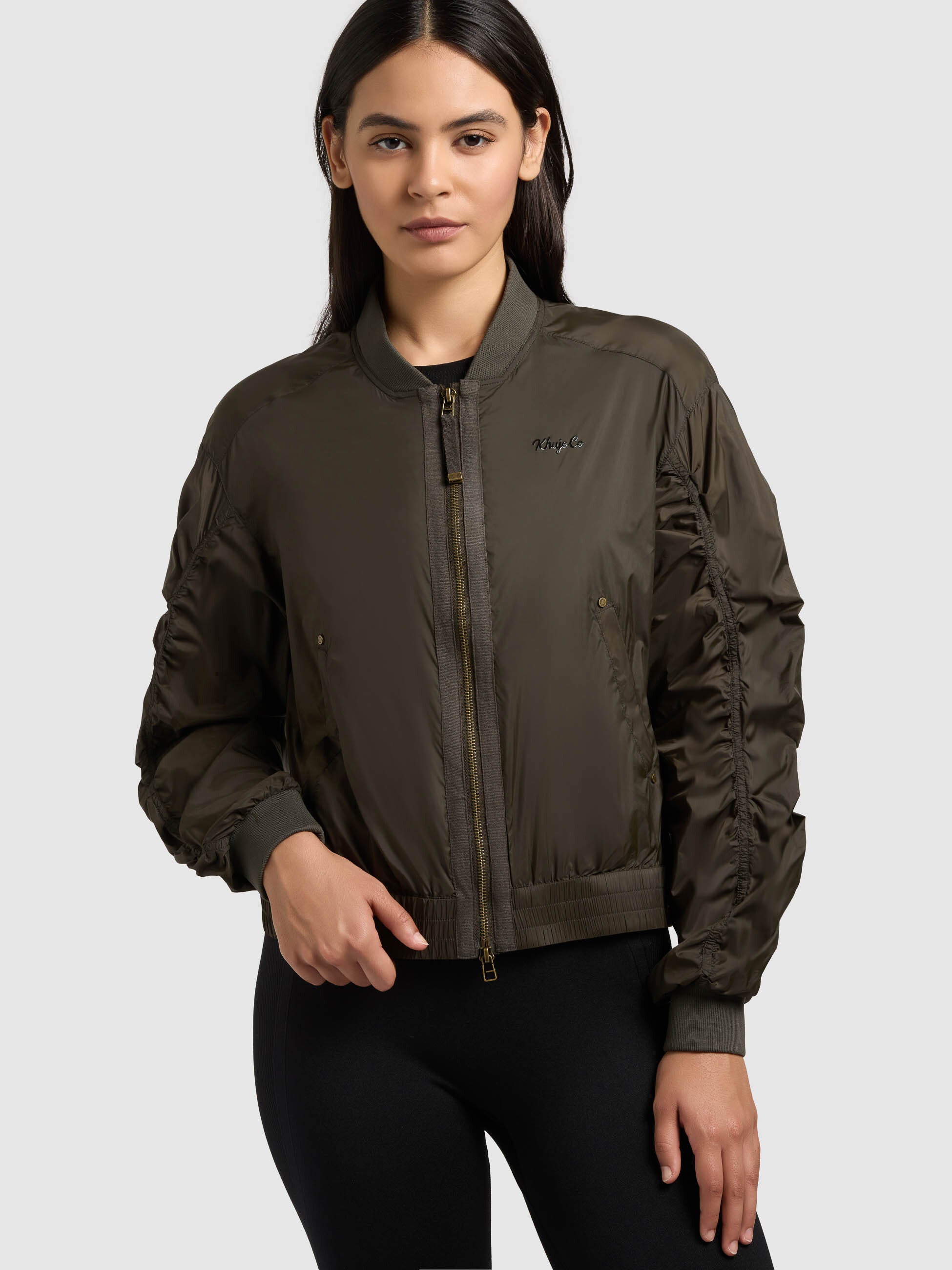 khujo-jacke-tuvay-bomberjacke-blouson-in-olive-aus-fliegerseide image 7