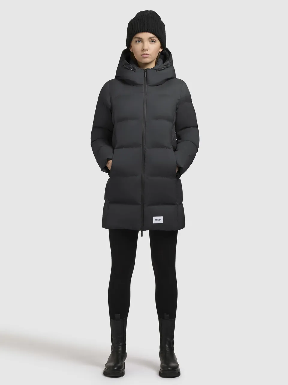 khujo-jacke-tanare3-dunkelgrau-steppjacke-damen-regular-fit image 1