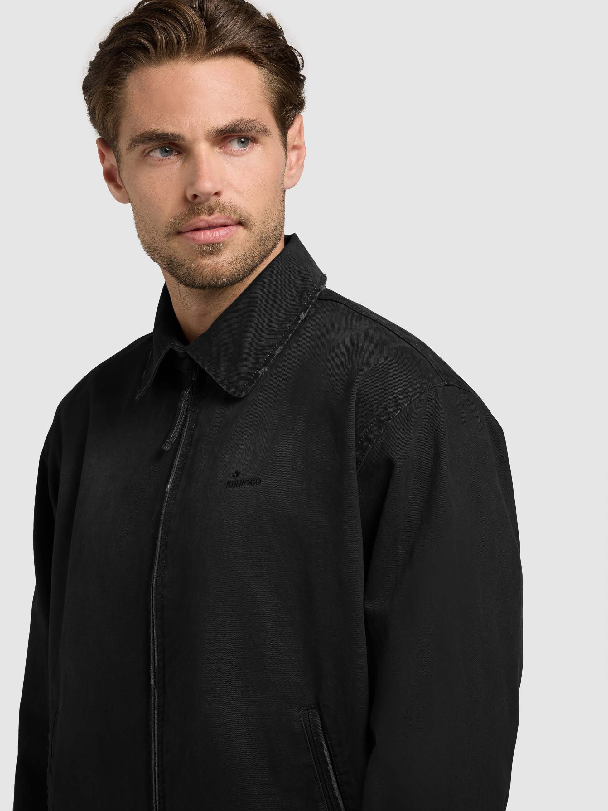 khujo-blouson-noam-black-herren-used-look-jacke-loose-fit image 8