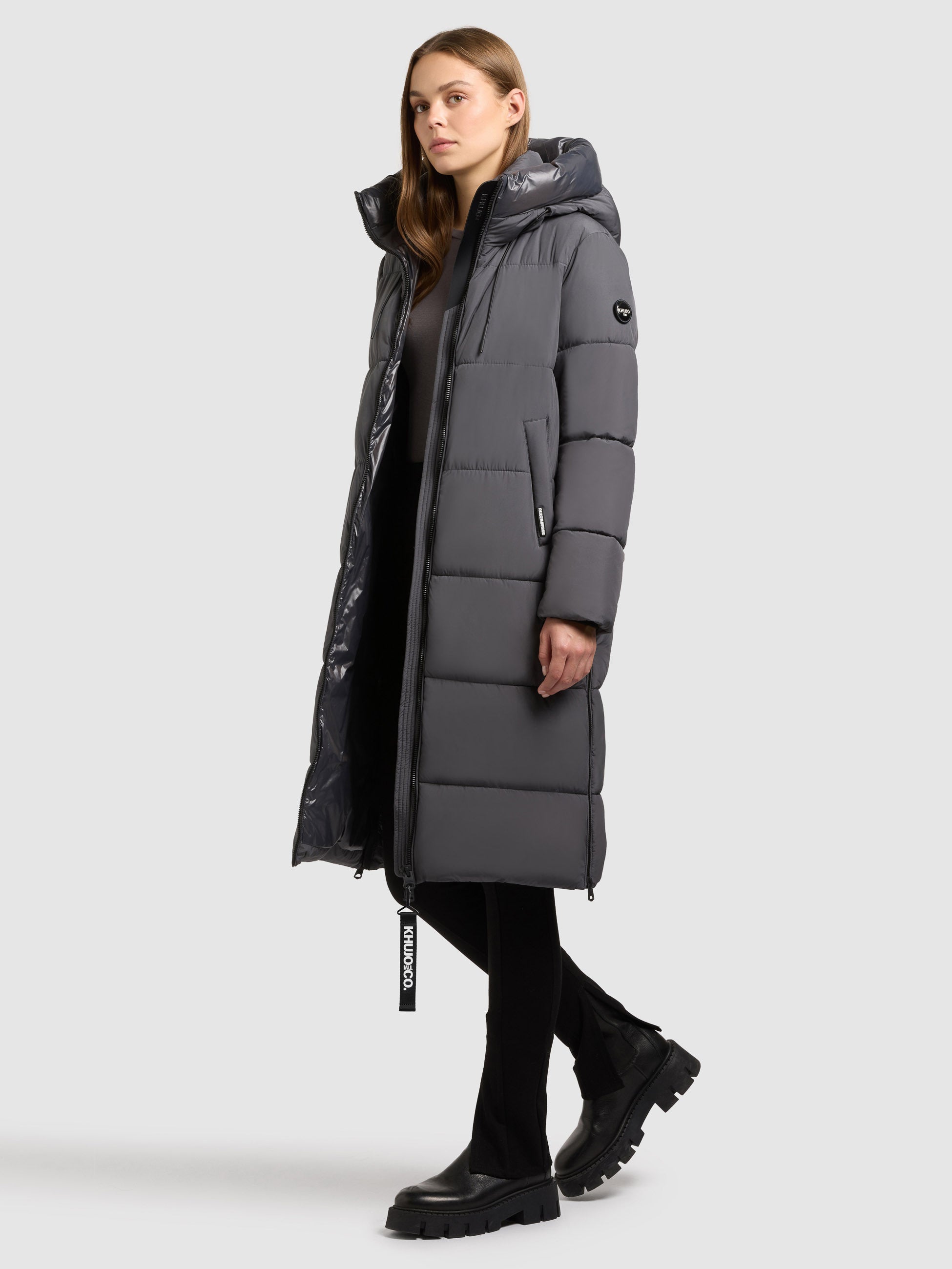 khujo-nalu-damen-steppmantel-steel-grey-knielanger-wintermantel image 6