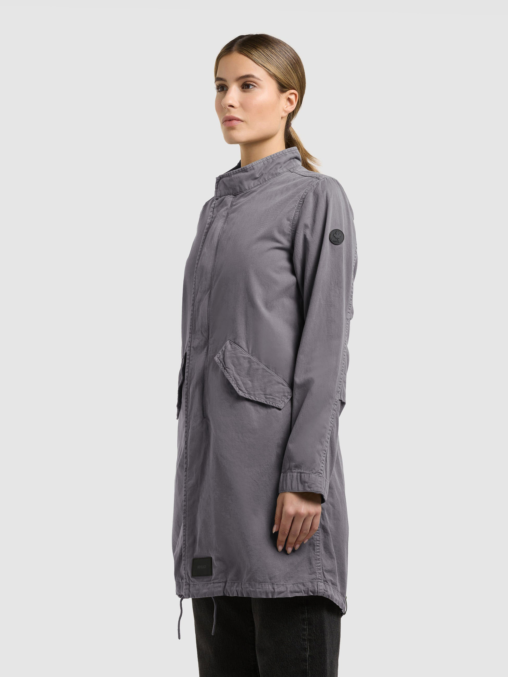 khujo-mantel-theres-slate-grey-damen-parka-regular-fit-baumwoll-twill image 4