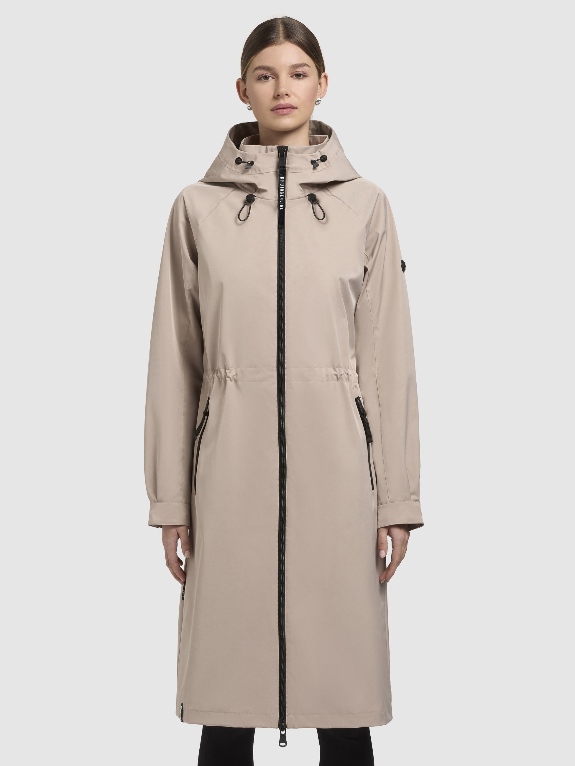 khujo-pinax-sommerparka-beige-knielanger-damen-mantel-mit-kapuze-im-regular-fit image 4