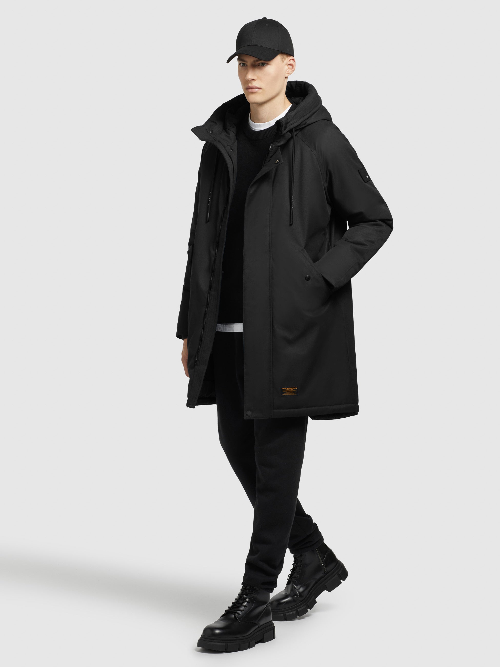 khujo-wintermantel-tandem-schwarz-parka-loose-fit image 2