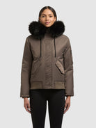 khujo-jacke-tyla-damen-bomberjacke-potter-brown image 4