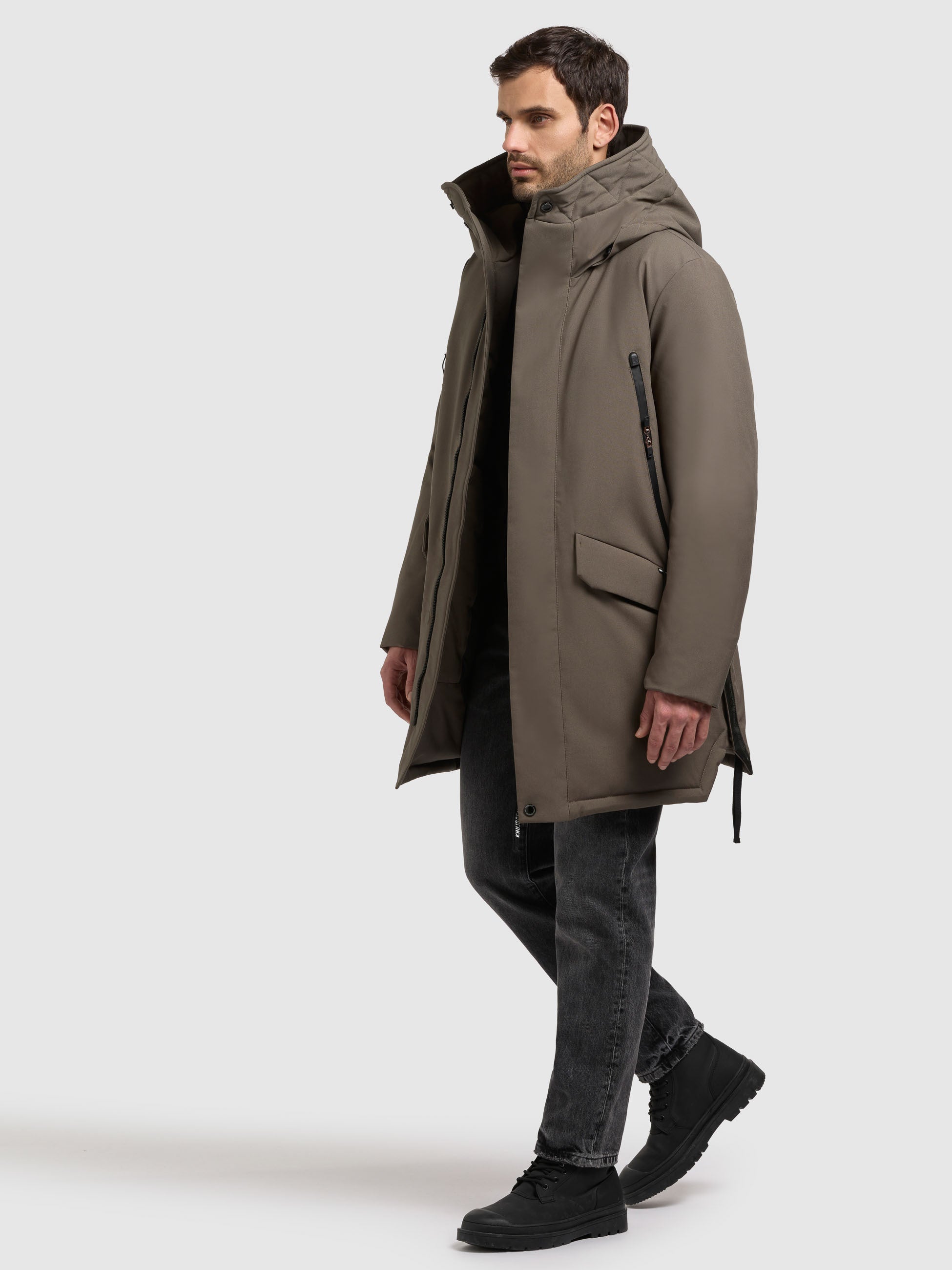 khujo-carl2-mantel-khaki-herren-parka-loose-fit image 2