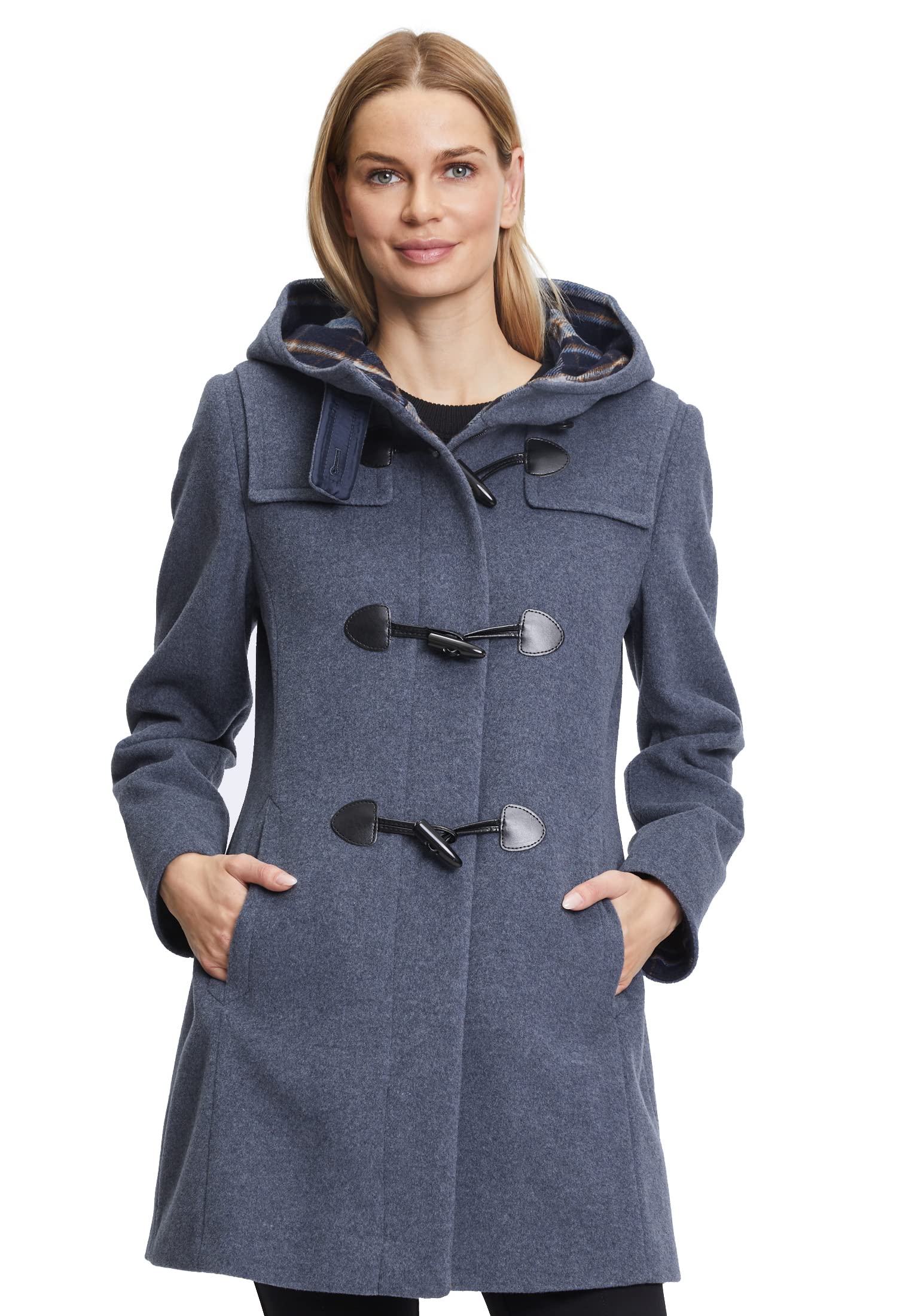 gil-bret-damen-dufflecoat-mit-kapuze-wollvelours-knebelverschluss image 7