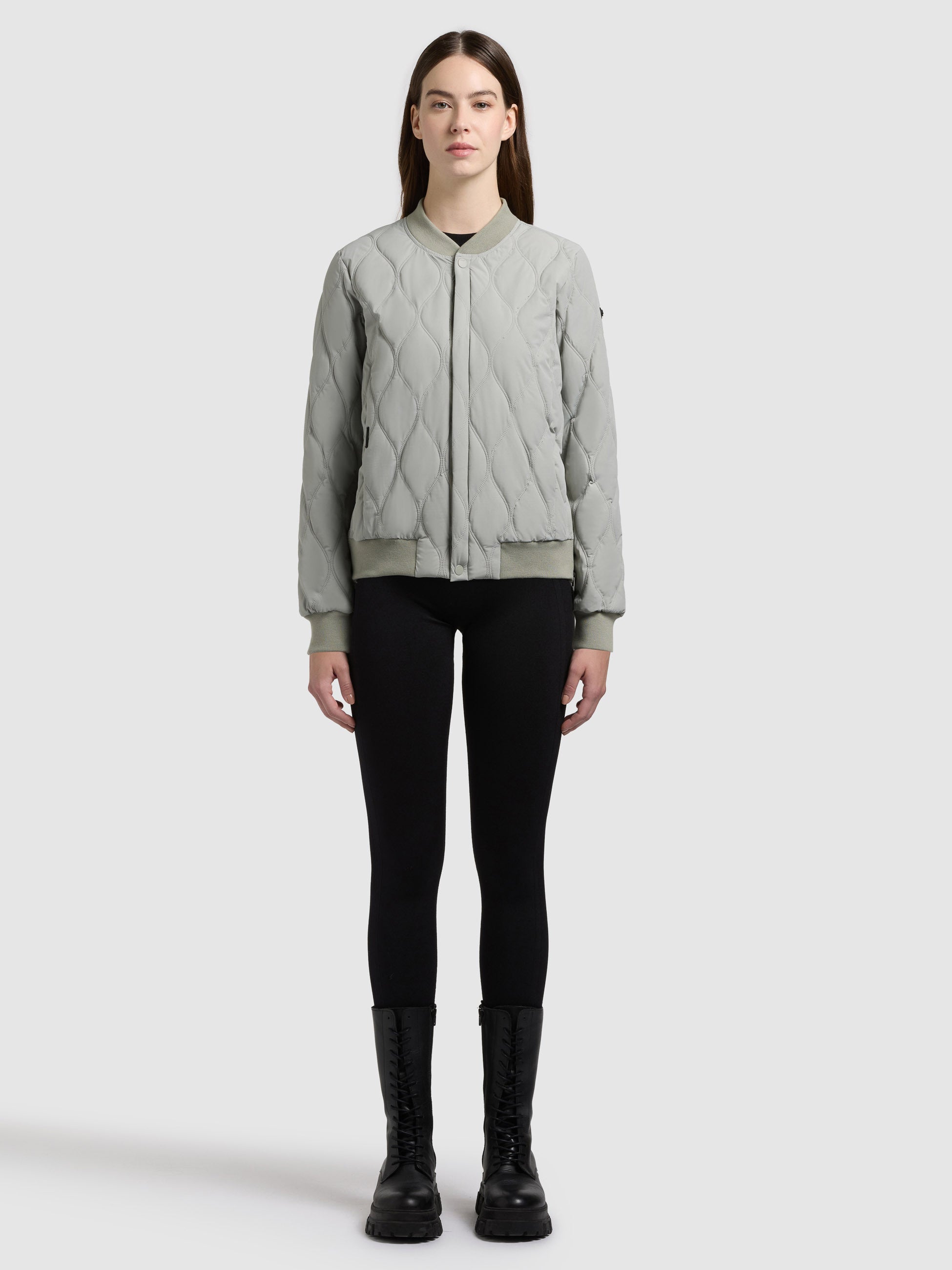 khujo-feen2-damen-bomberjacke-cloud-green-leichte-sommer-steppjacke image 6
