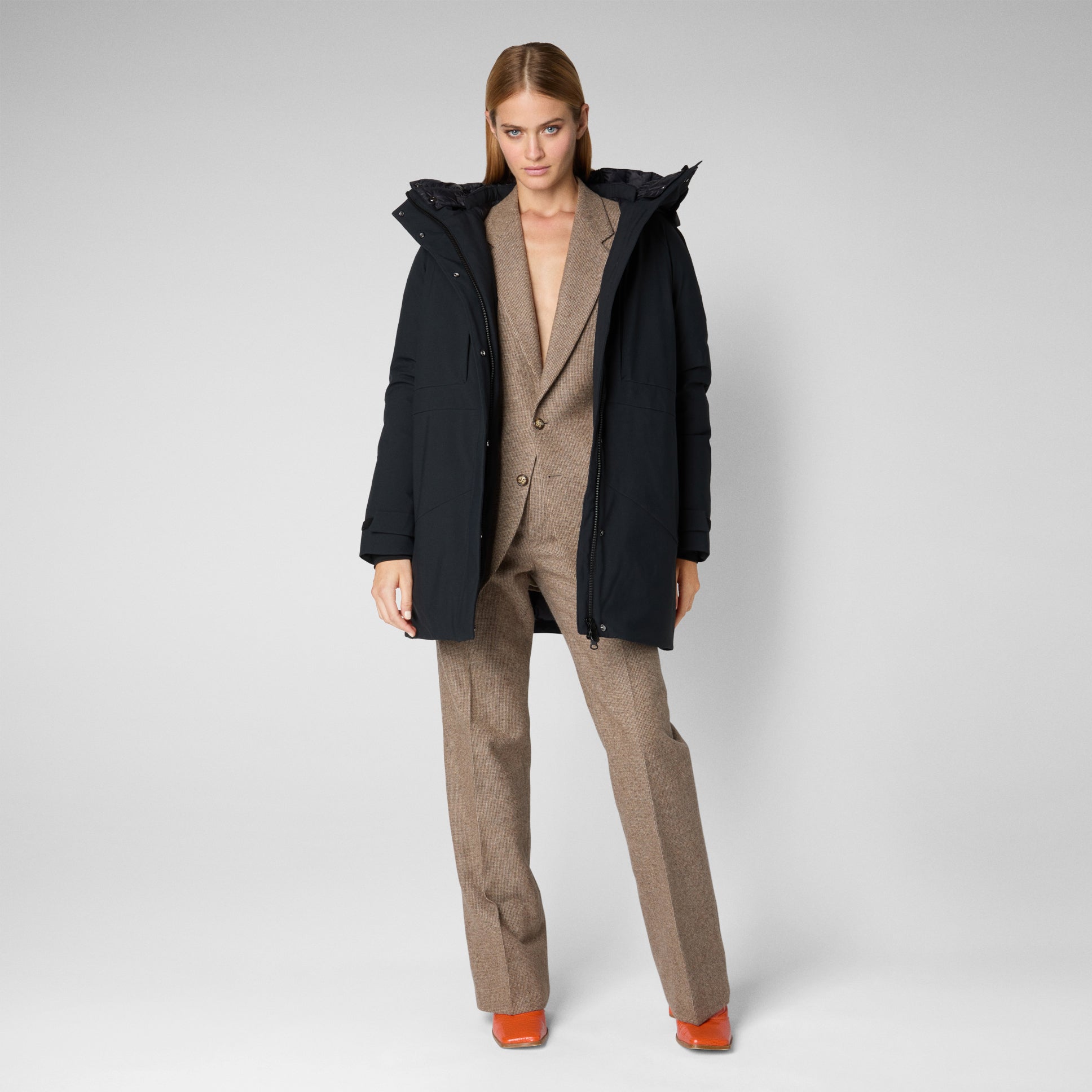 save-the-duck-gena-damen-parka-lang-mit-kapuze-schwarz image 3