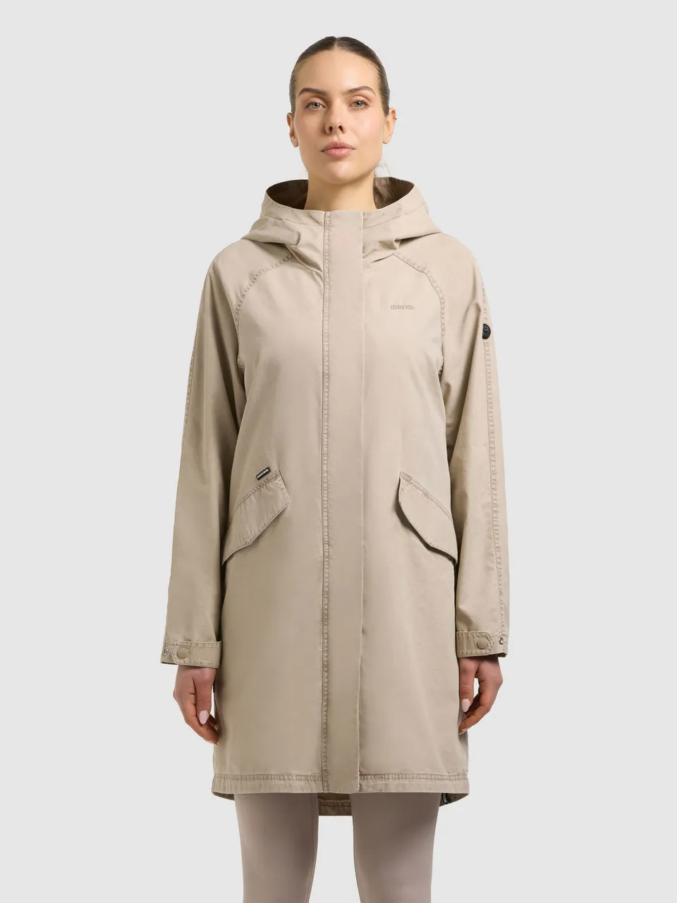 khujo-mantel-leal-bergangsmantel-mit-kapuze-moussy-beige image 1
