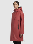 khujo-liede-damen-kurzmantel-regenjacke-pale-red image 5
