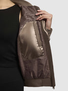 khujo-jacke-aneo-braun-metallic-damen-bomberjacke-loose-fit image 7