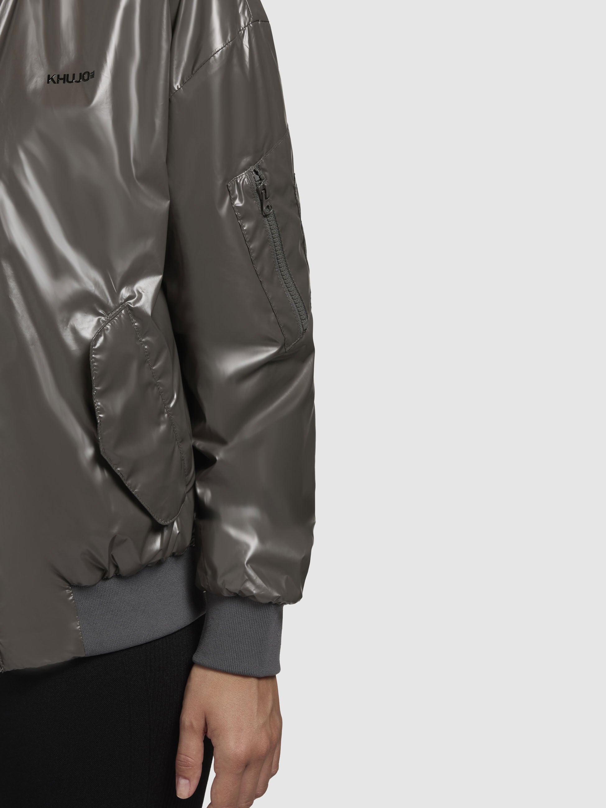 khujo-aneo-bomberjacke-f-r-damen-in-dunkelgrau-loose-fit image 8