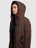 khujo-coat-aribay4-light-dark-brown-lange-steppjacke-mit-strick image 7