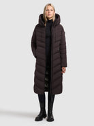 khujo-coat-stoane2-moody-plum-wadenlanger-damen-steppmantel-tailliert image 6