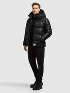 khujo-jacke-coen-black-schwarz-winter-steppjacke-in-lederoptik-mit-kapuze image 6