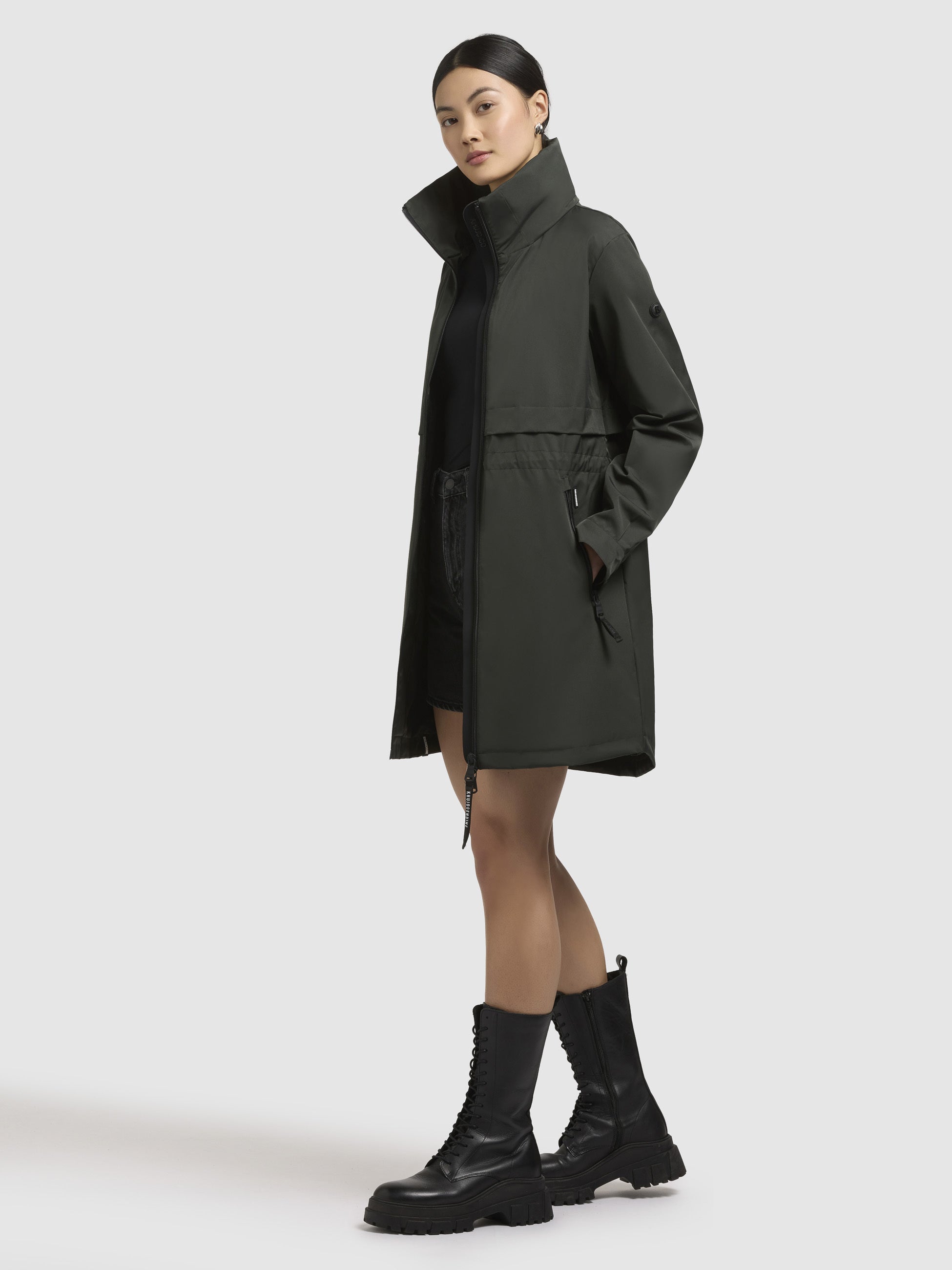 khujo-mantel-narin-dunkelgr-n-sommerparka-damen-regular-fit image 2