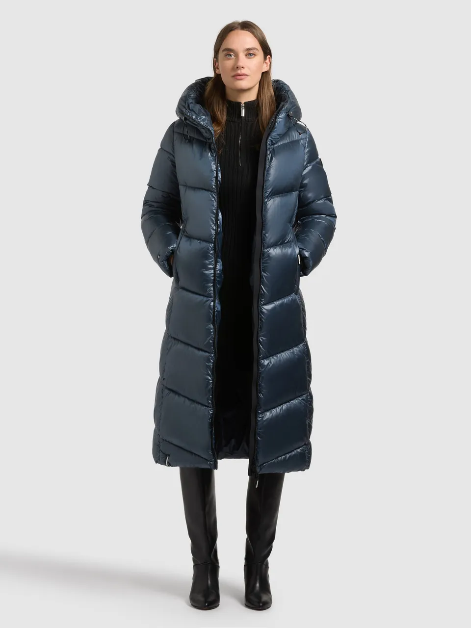 khujo-mantel-rabia-2in1-damen-wintermantel-dim-blue-wadenlang-slim-fit image 1