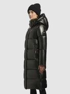 khujo-coat-rachel-shiny-dark-green-steppmantel-damen-knielang-regular-fit image 5