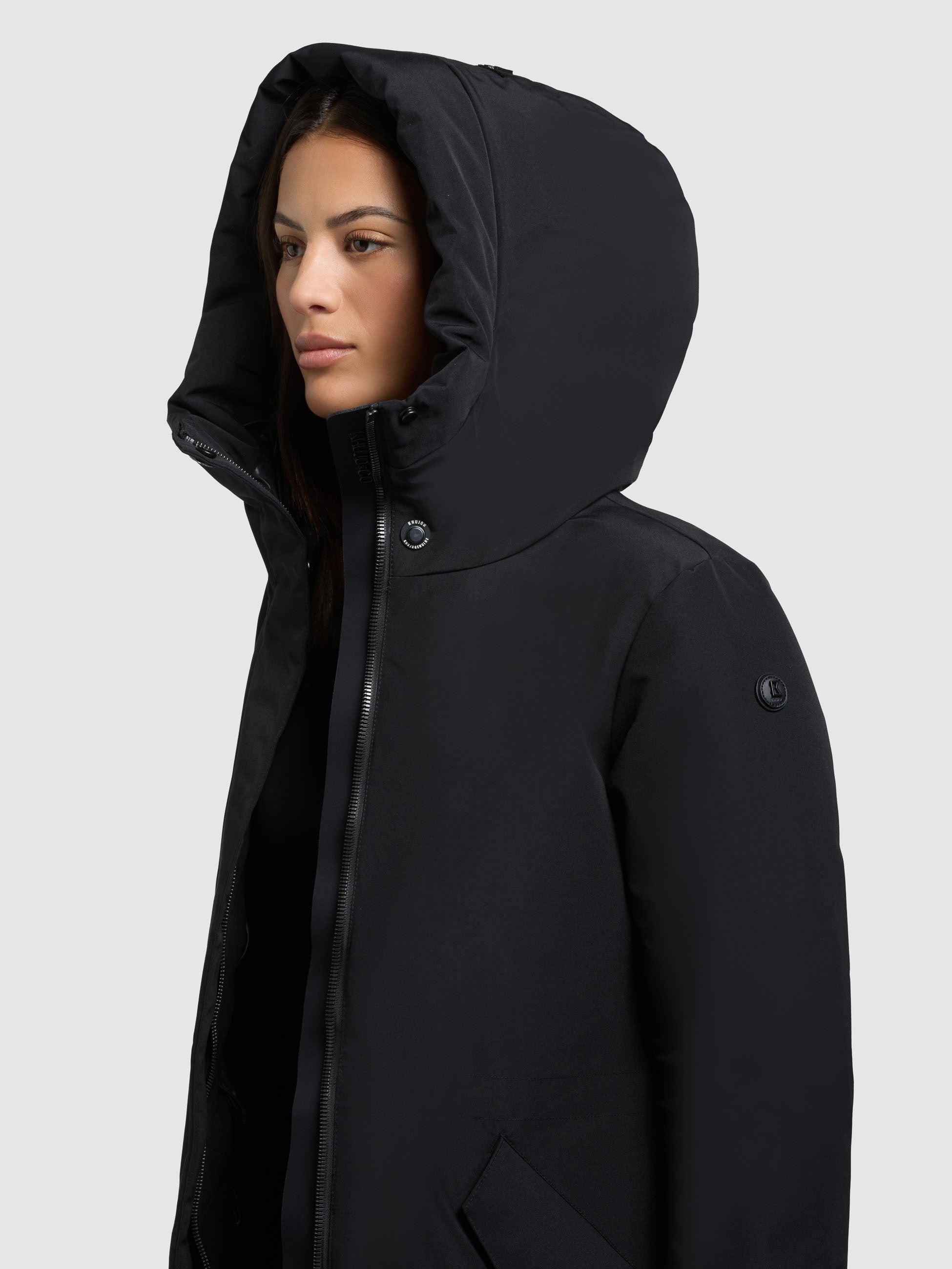 khujo-mantel-diance-black-damen-kurzmantel-slim-fit-wattiert image 7