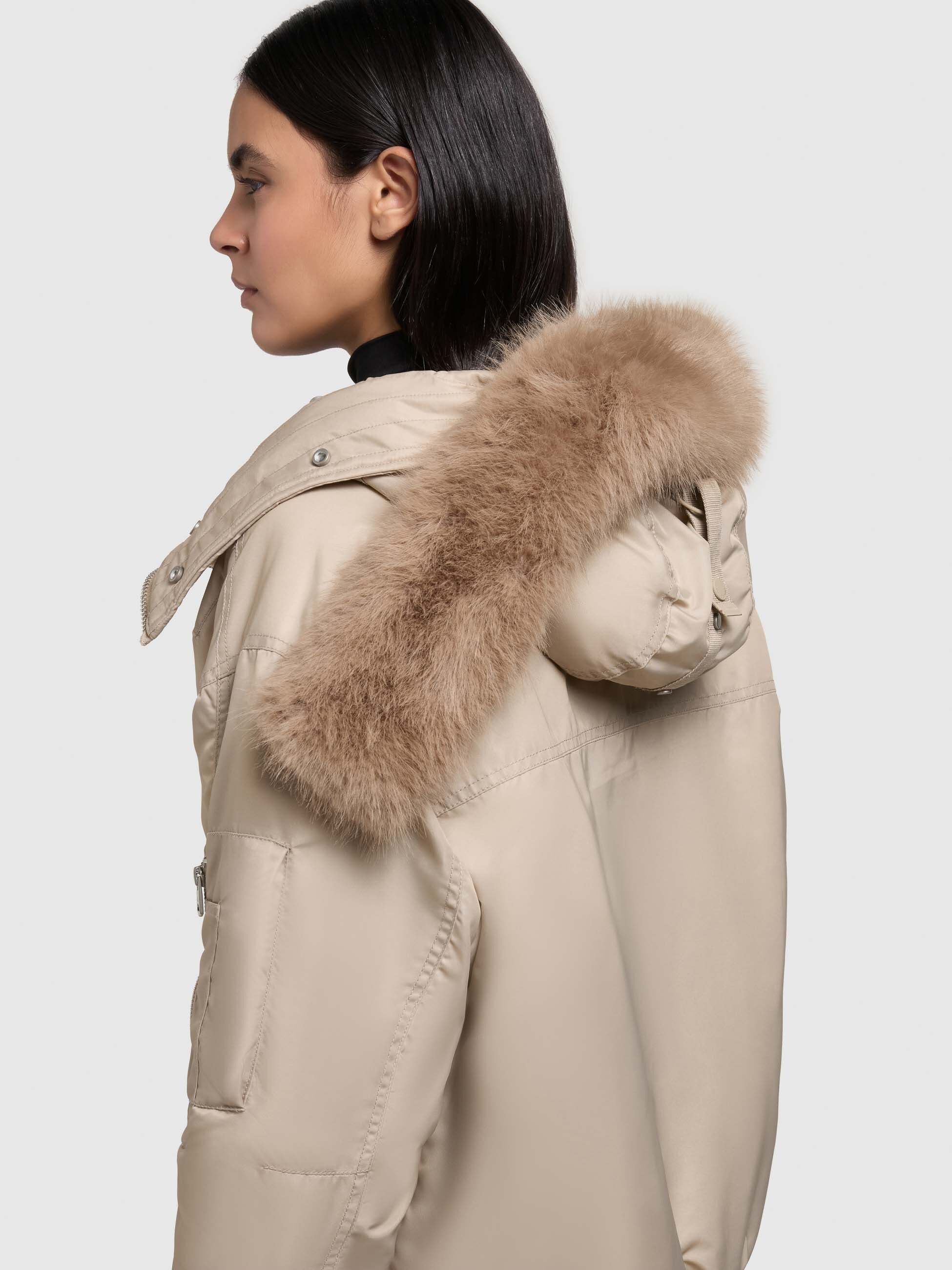 khujo-jacke-cela-light-beige-damen-bomberjacke-mit-kapuze-2 image 7