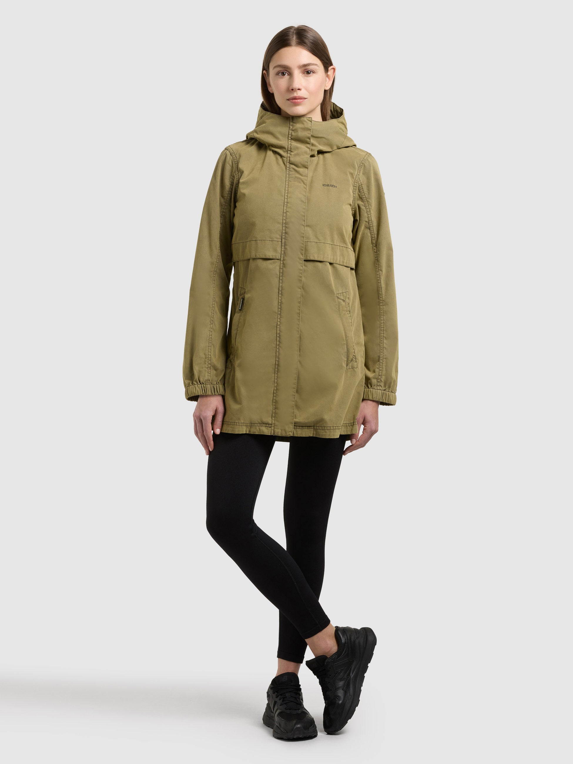 khujo-jacke-brava-damen-kapuzenjacke-in-turtle-green-slim-fit image 2