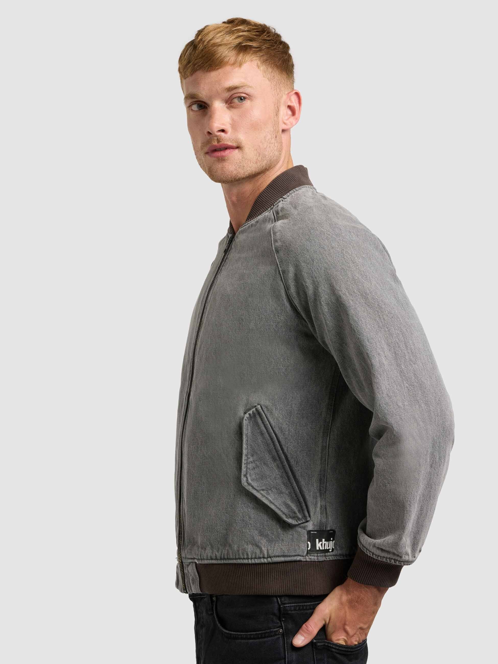 khujo-cahill-jeansjacke-light-grey-blouson-aus-baumwoll-denim image 8