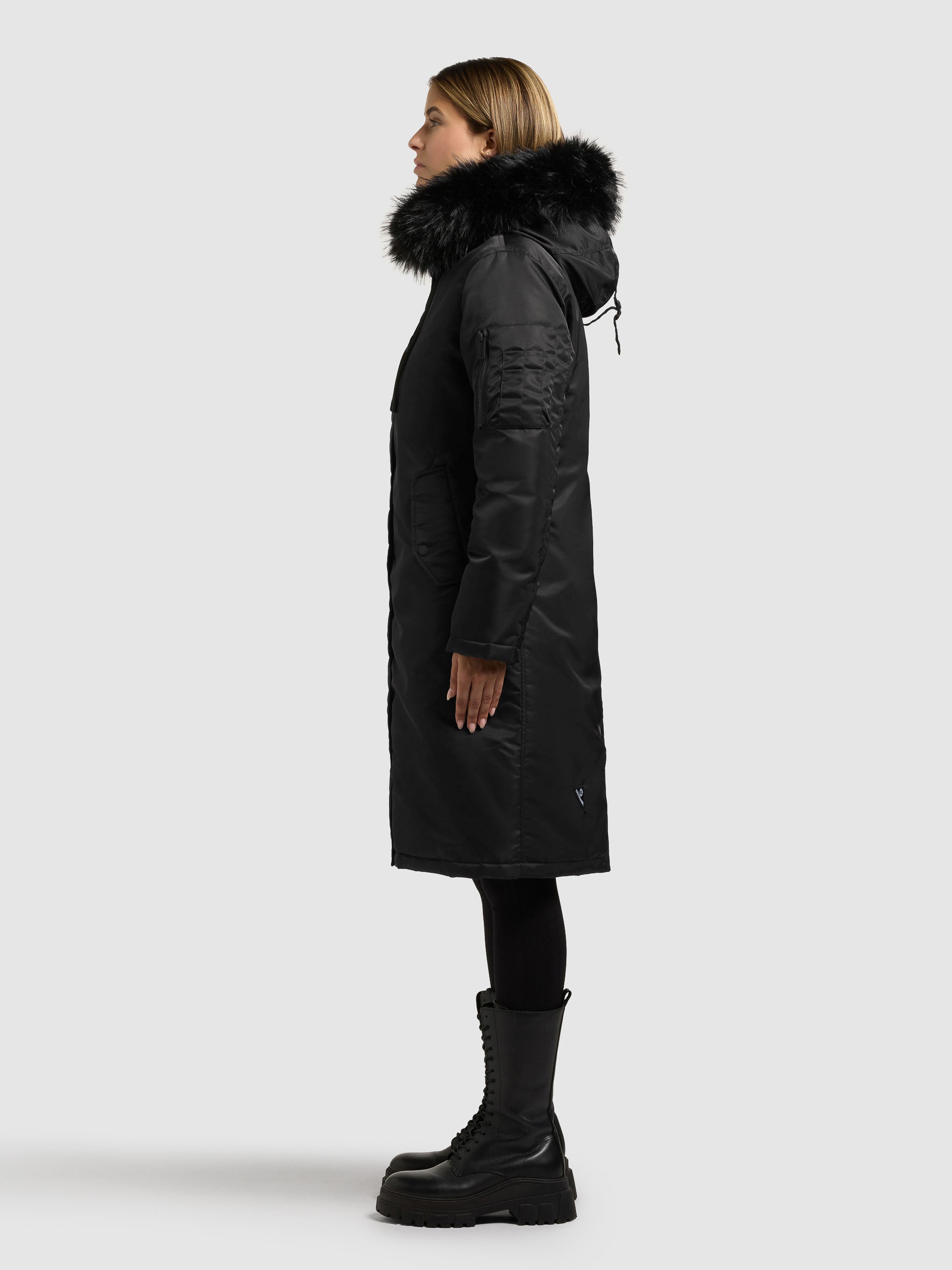 khujo-mantel-jilla-black-wintermantel-mit-kunstfell-damen image 2