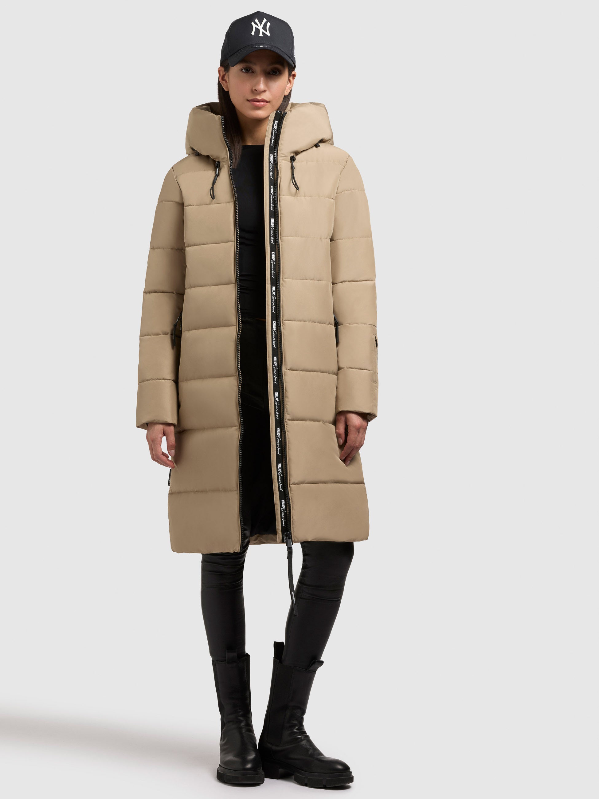 khujo-mantel-jilias4-sand-lange-gesteppte-winterjacke-damen image 2