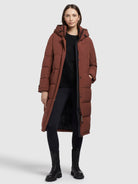 khujo-coat-dairi-damen-steppmantel-knielang-rust-red image 6