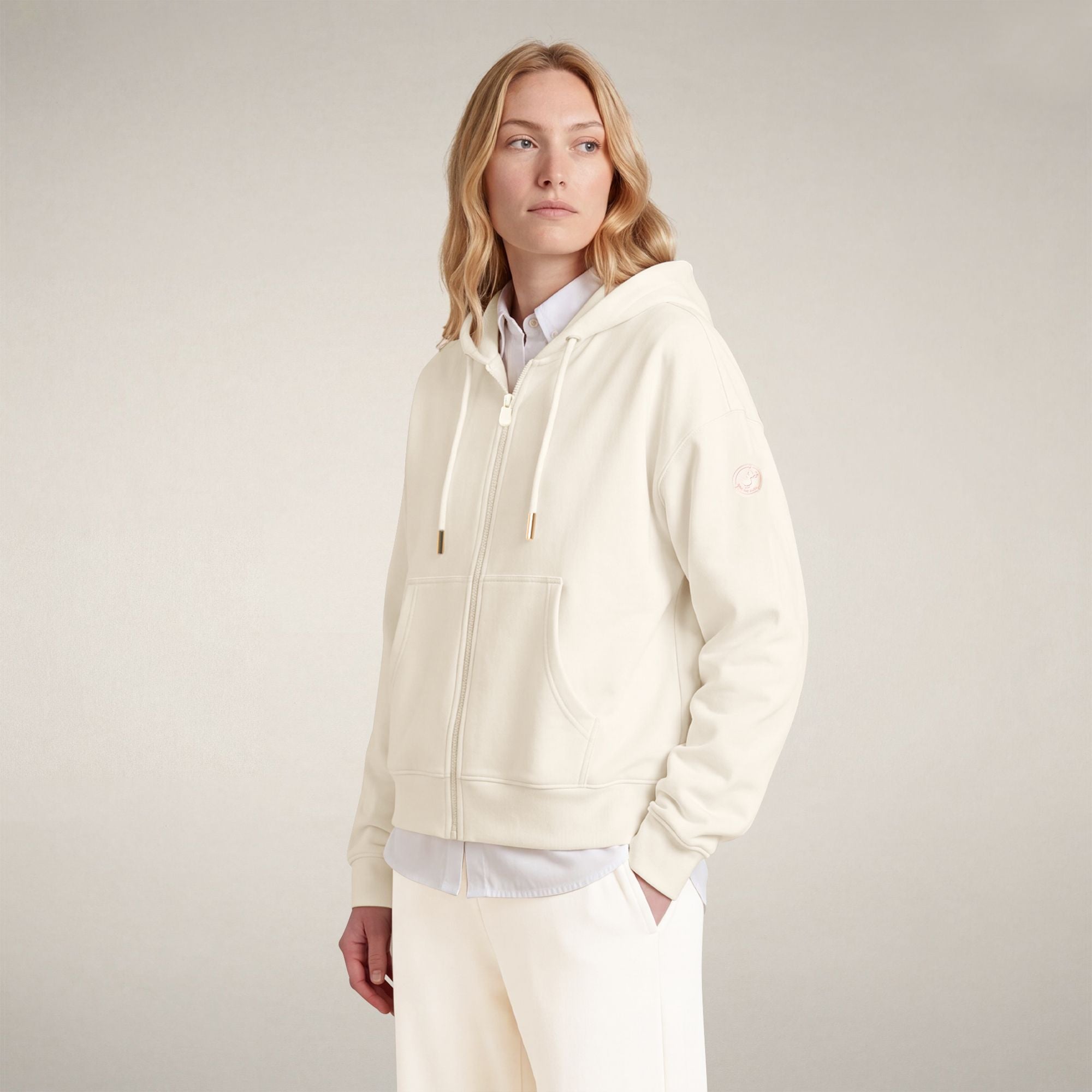 save-the-duck-kiku-damen-hoodie-mit-zip-sweatjacke-wei-wolke image 5
