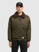 khujo-jacke-ground-forest-green-bomberjacke-mit-kunstfell image 4