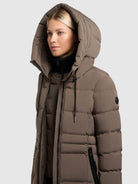 khujo-mantel-enakh-dull-green-damen-steppmantel-slim-fit image 7