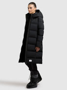khujo-coat-finnie3-steppmantel-black-knielang image 2