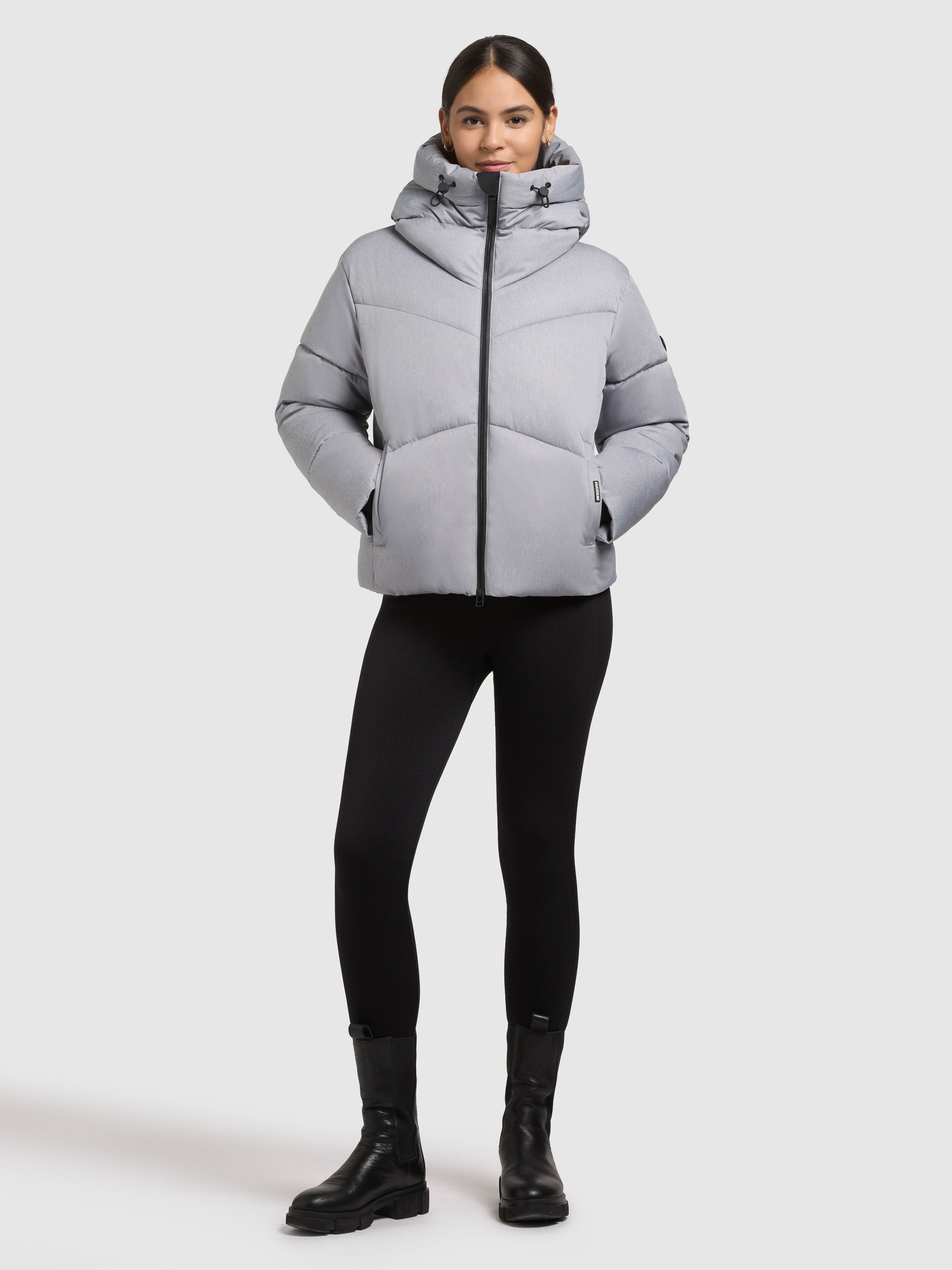 khujo-jacke-milly-damen-winterjacke-bliss-melange-grey image 1
