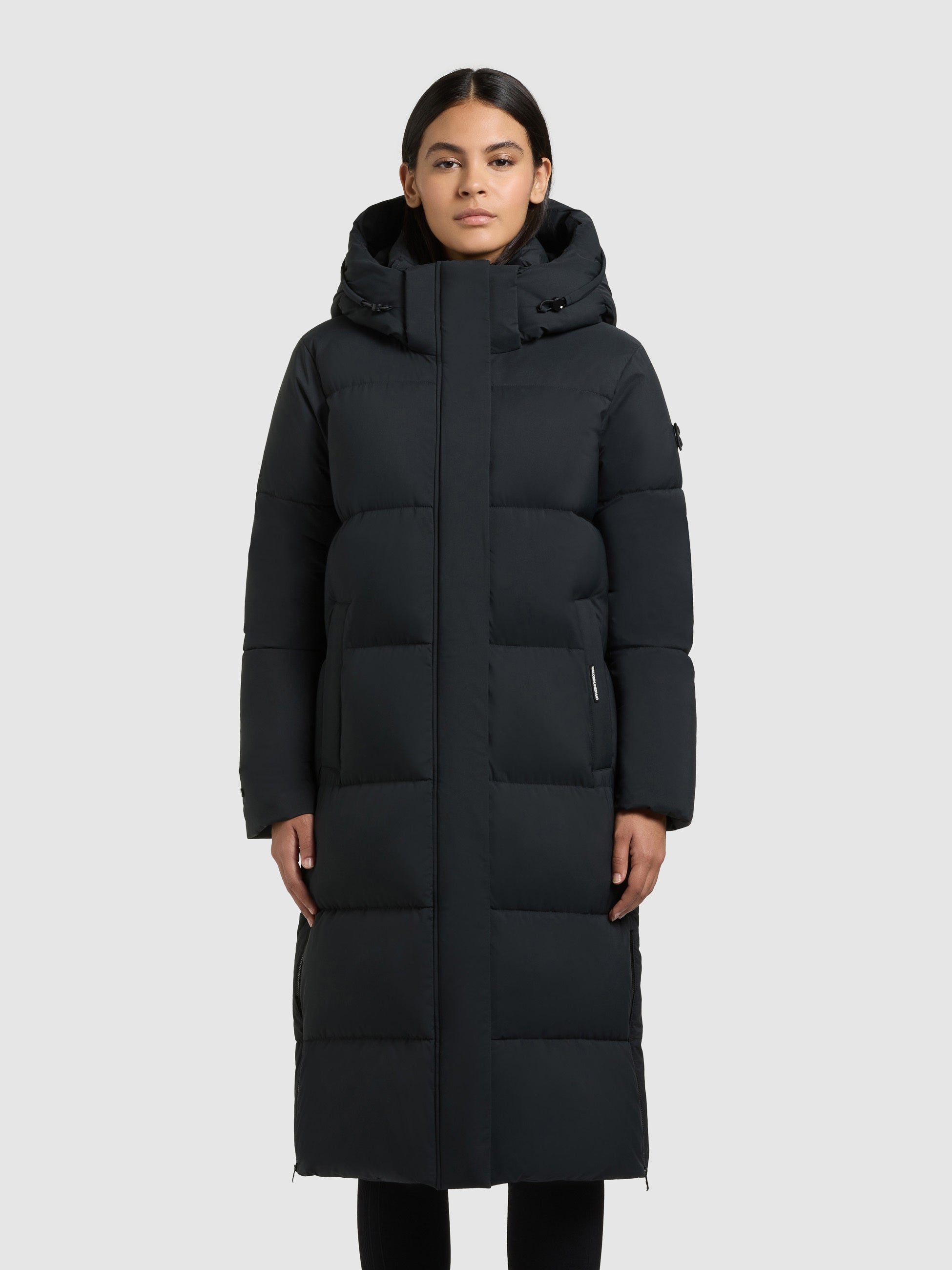 khujo-mantel-rachel2-matt-obrage-grey-knielanger-damen-steppmantel-loose-fit image 4