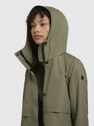 khujo-coat-talvi-light-olive-kurzer-slim-fit-mantel image 7