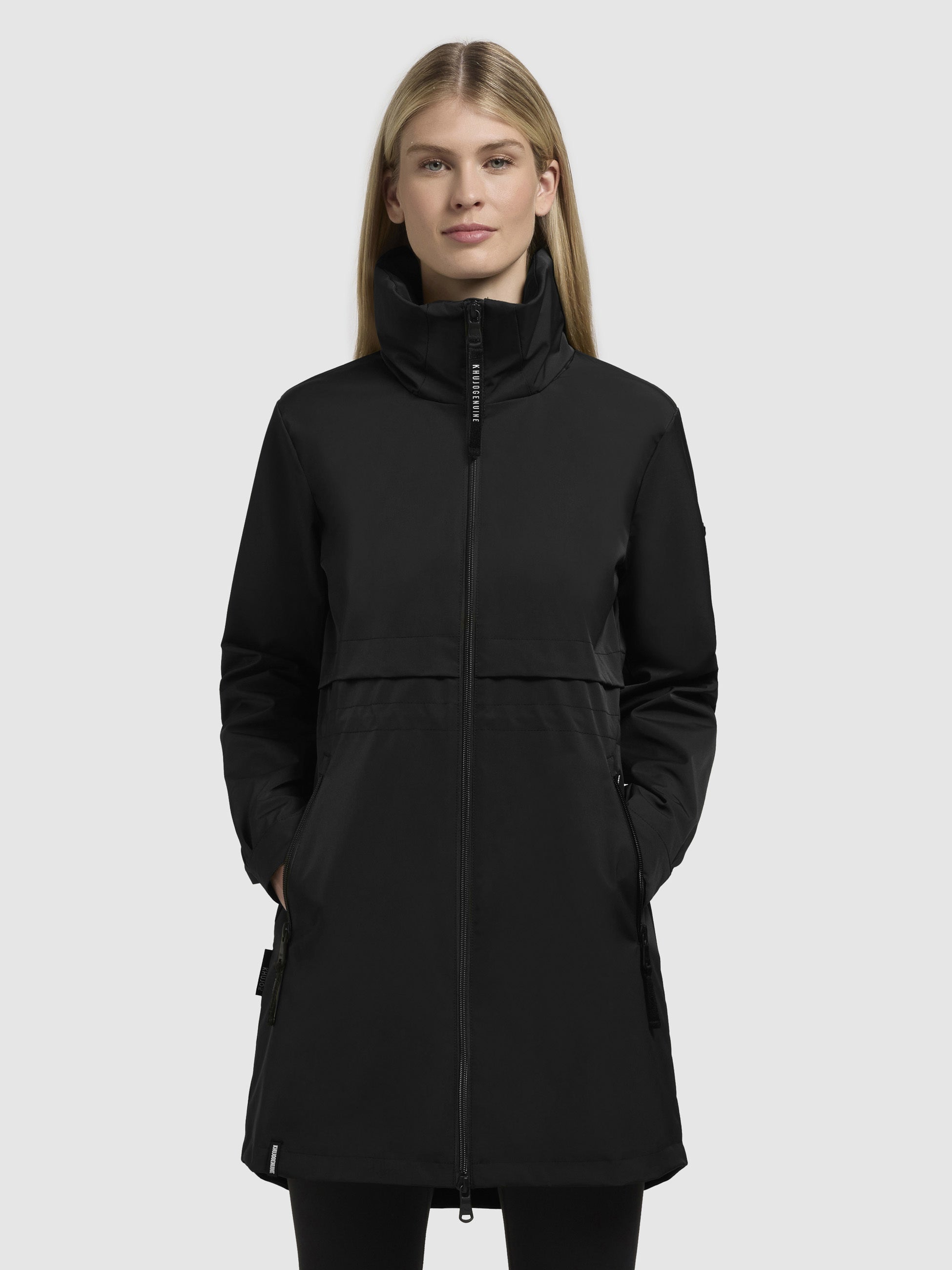 khujo-mantel-narin-schwarz-damen-sommerparka-regular-fit image 4