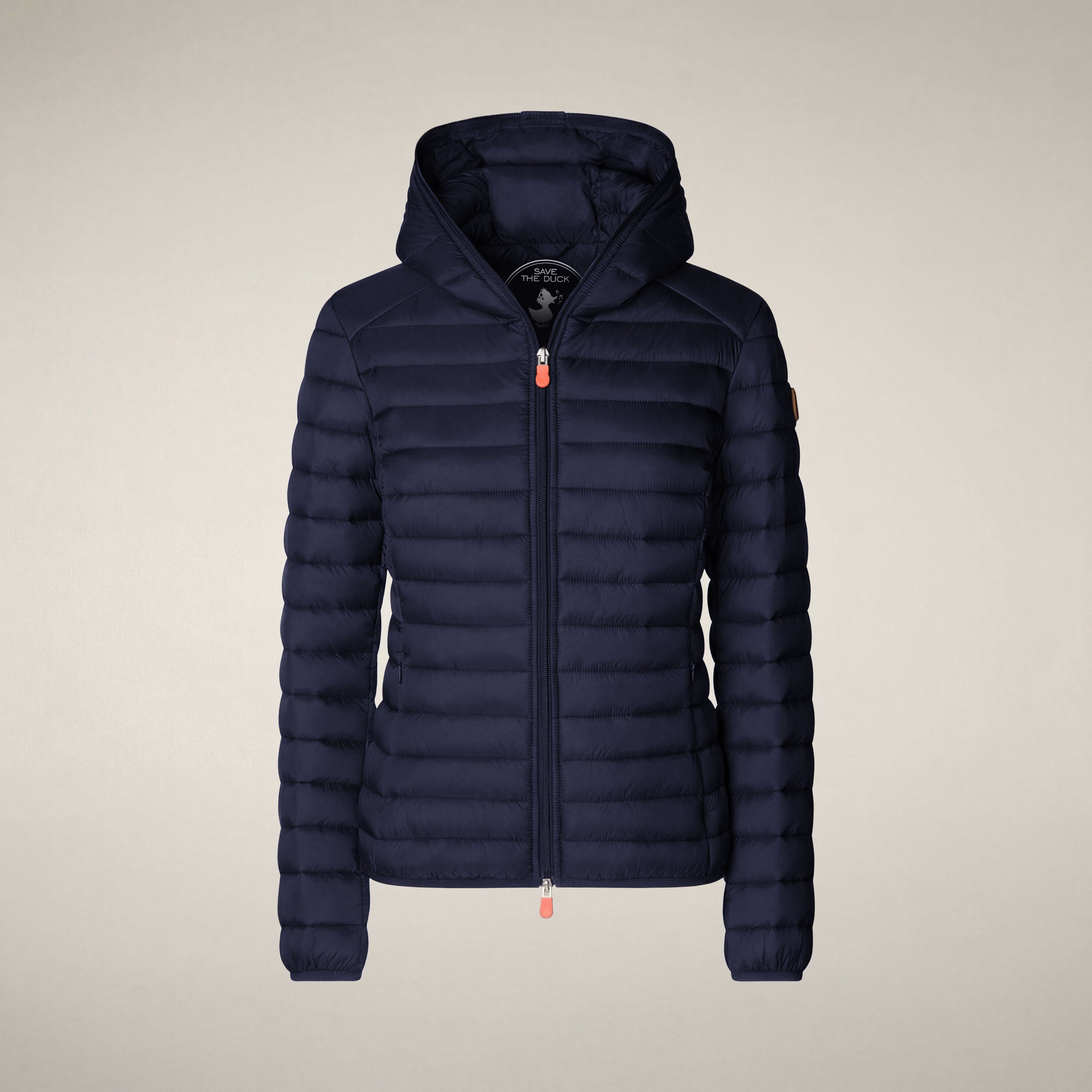 save-the-duck-daisy-damen-pufferjacke-mit-kapuze-navyblau-plumtech image 3