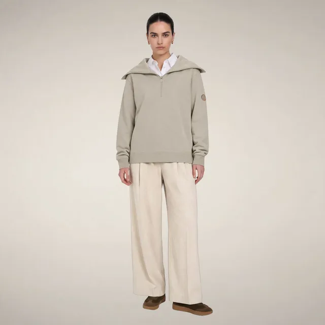 save-the-duck-hinata-damen-top-mit-half-zip-beige-rainy image 1