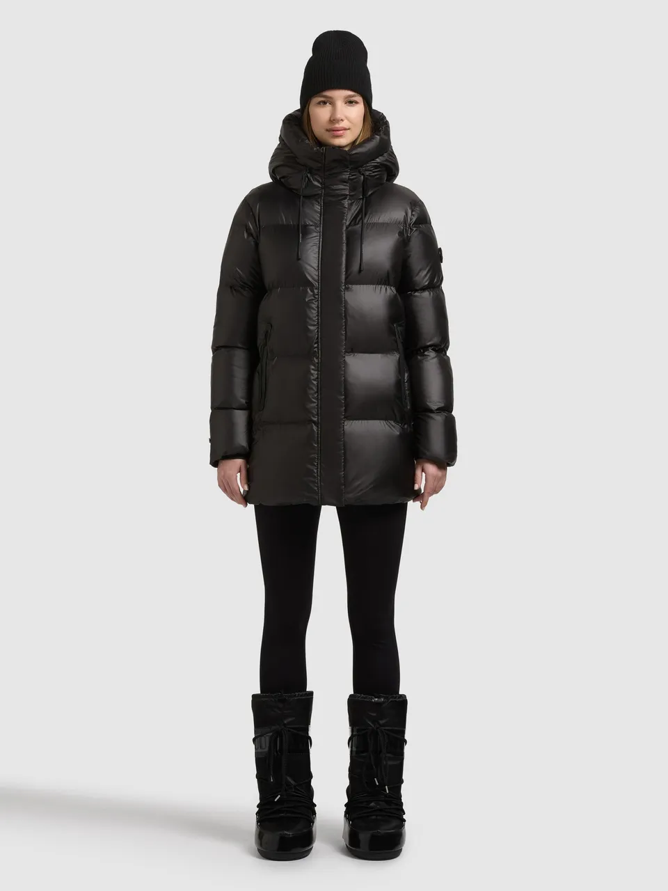 khujo-jacke-drown-shiny-winter-steppjacke-black-loose-fit image 1
