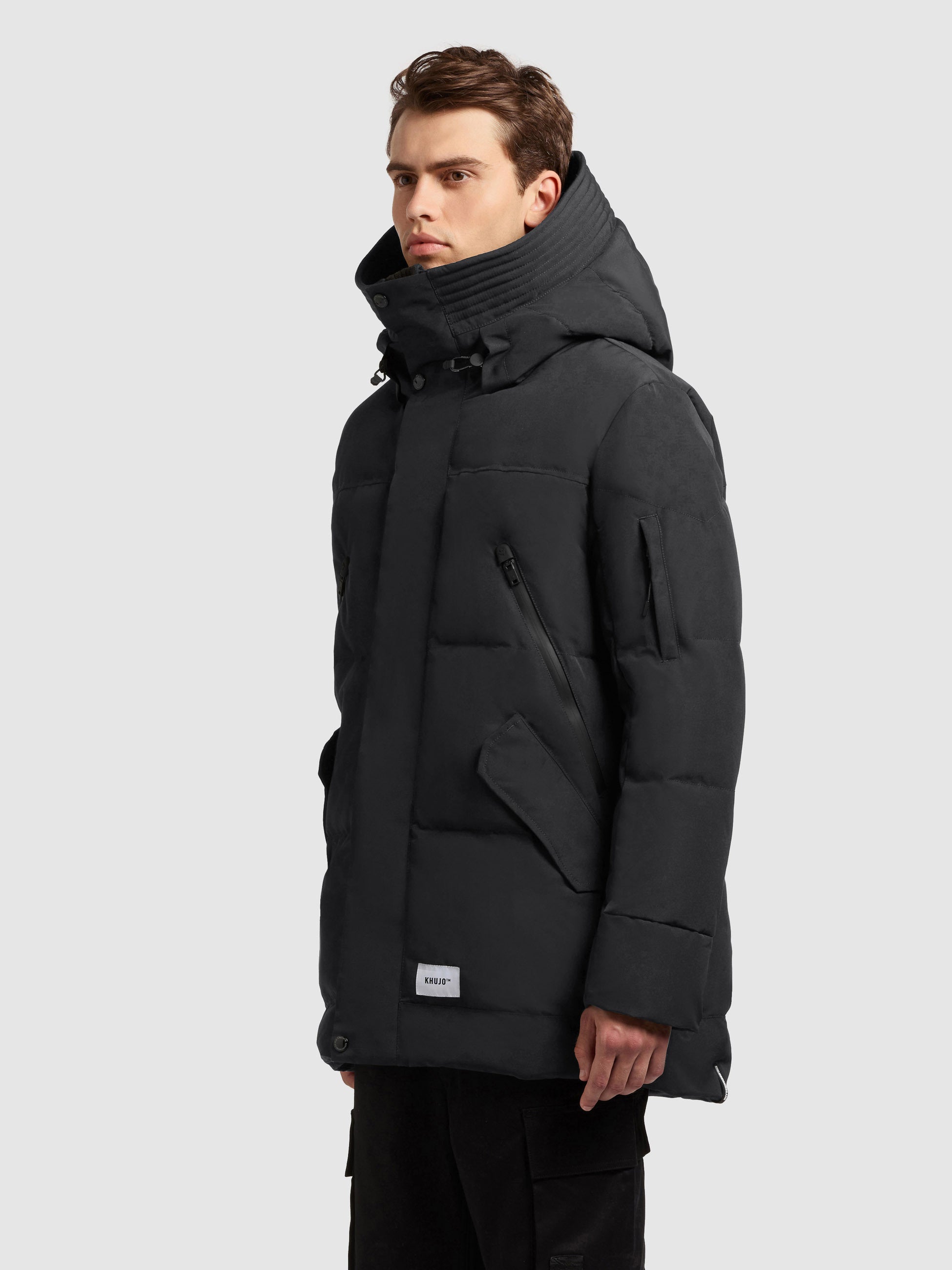 khujo-jacke-kanf2-obrage-grey-steppjacke-mit-kapuze image 5