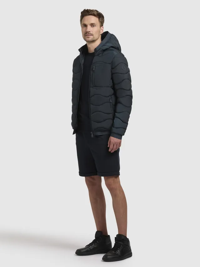khujo-jacke-omer-dunkelblau-damen-steppjacke-h-ftlang-mit-kapuze image 1