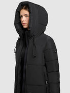 khujo-coat-jasmine-damen-steppmantel-in-black-wattiert-knielang image 7