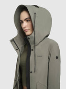khujo-jacke-sang-damen-regenjacke-grey-green-regular-fit image 7