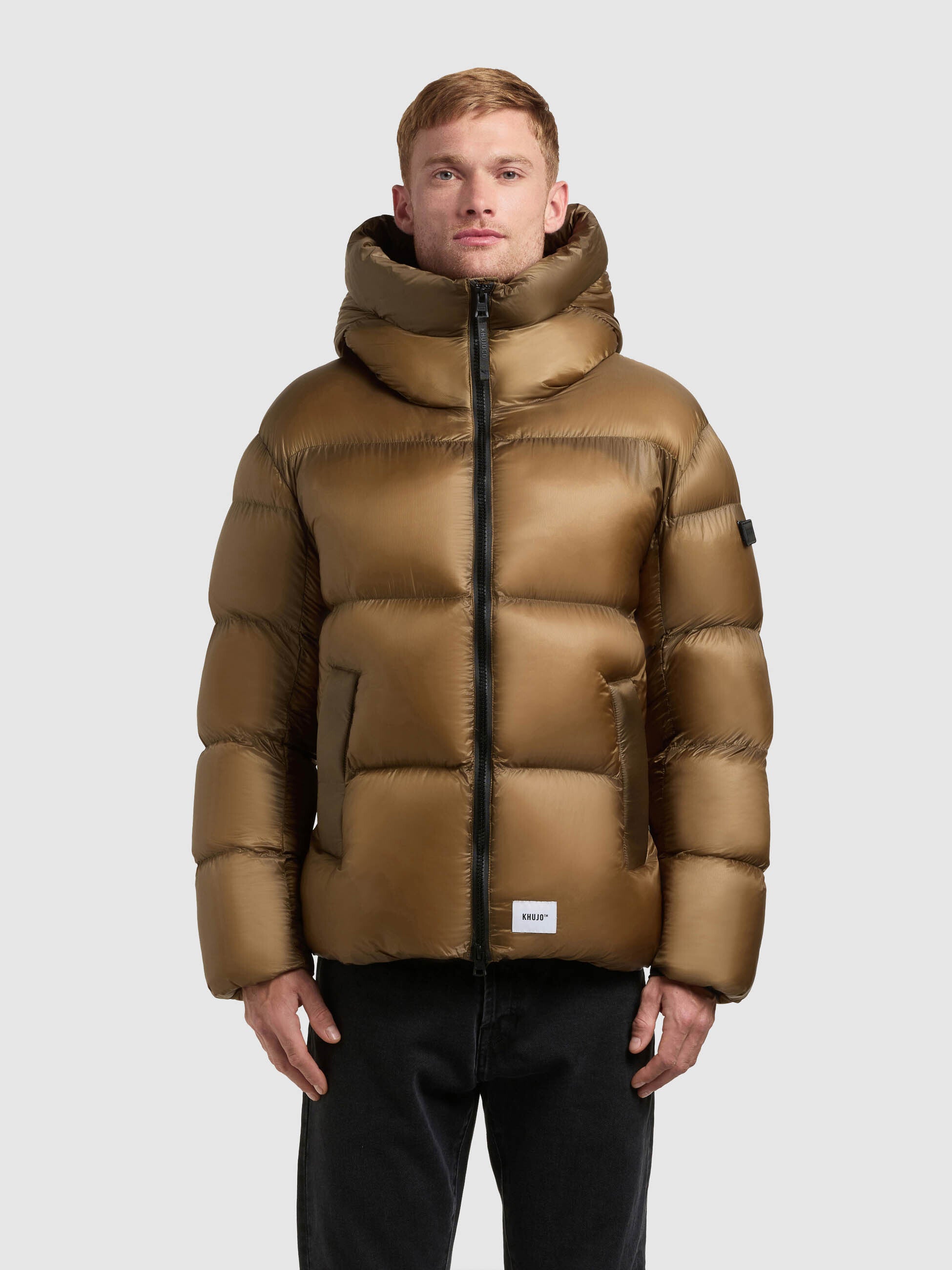 khujo-dane-herren-jacke-brown-h-ftlange-steppjacke-mit-kapuze-in-crinkle-optik image 4