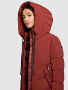 khujo-mantel-mikia2-dark-red-knielanger-damen-steppmantel-regular-fit image 7