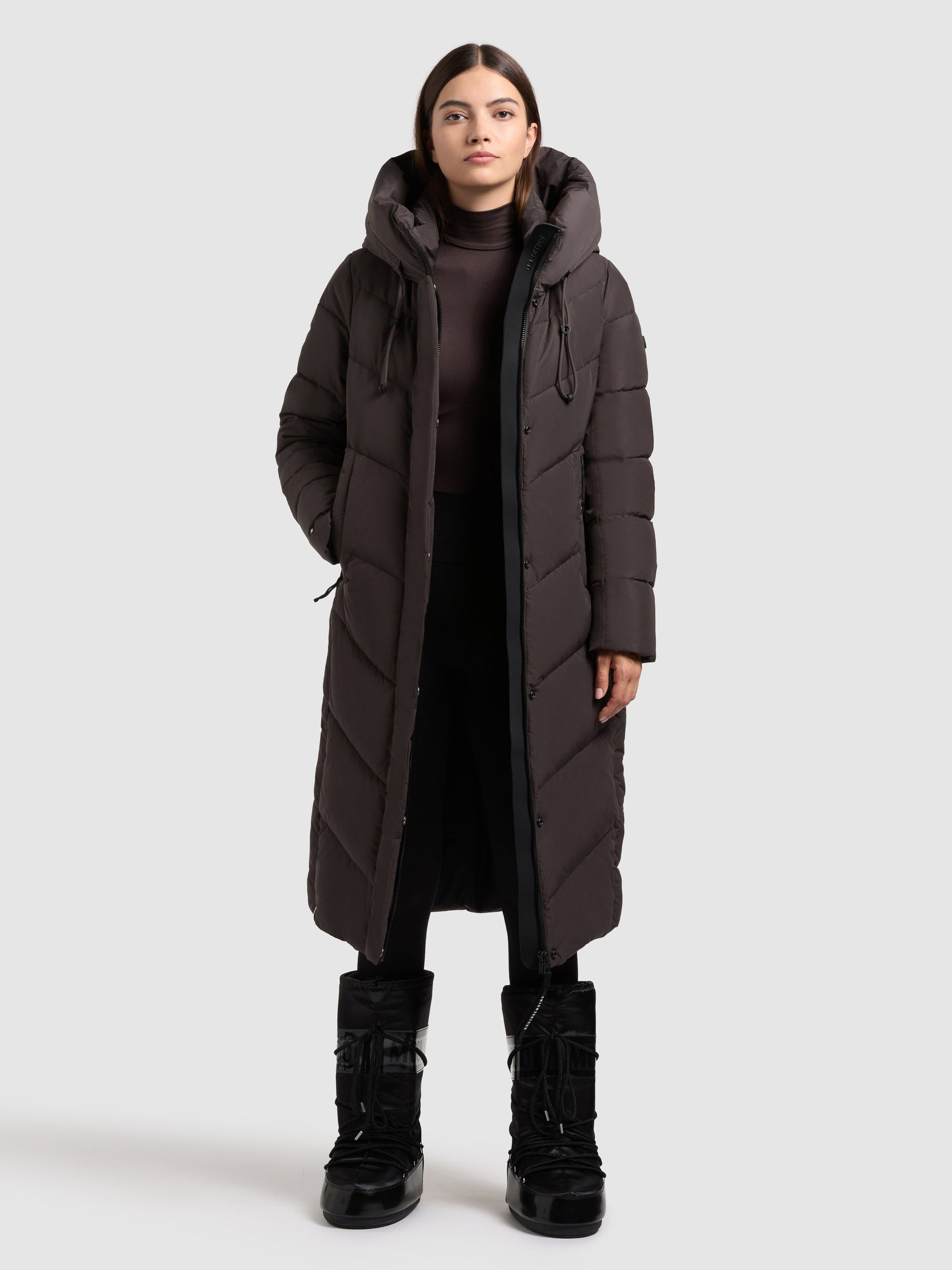 khujo-mantel-trudie-moody-plum-damen-steppmantel-wadenlang-mit-kapuze image 1