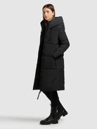 khujo-coat-jasmine-damen-steppmantel-in-black-wattiert-knielang image 2