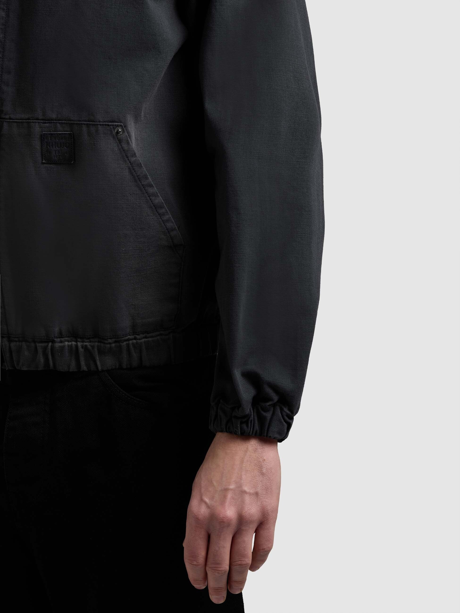 khujo-jacke-darrel-black-hoodie-blouson-aus-baumwoll-canvas image 8