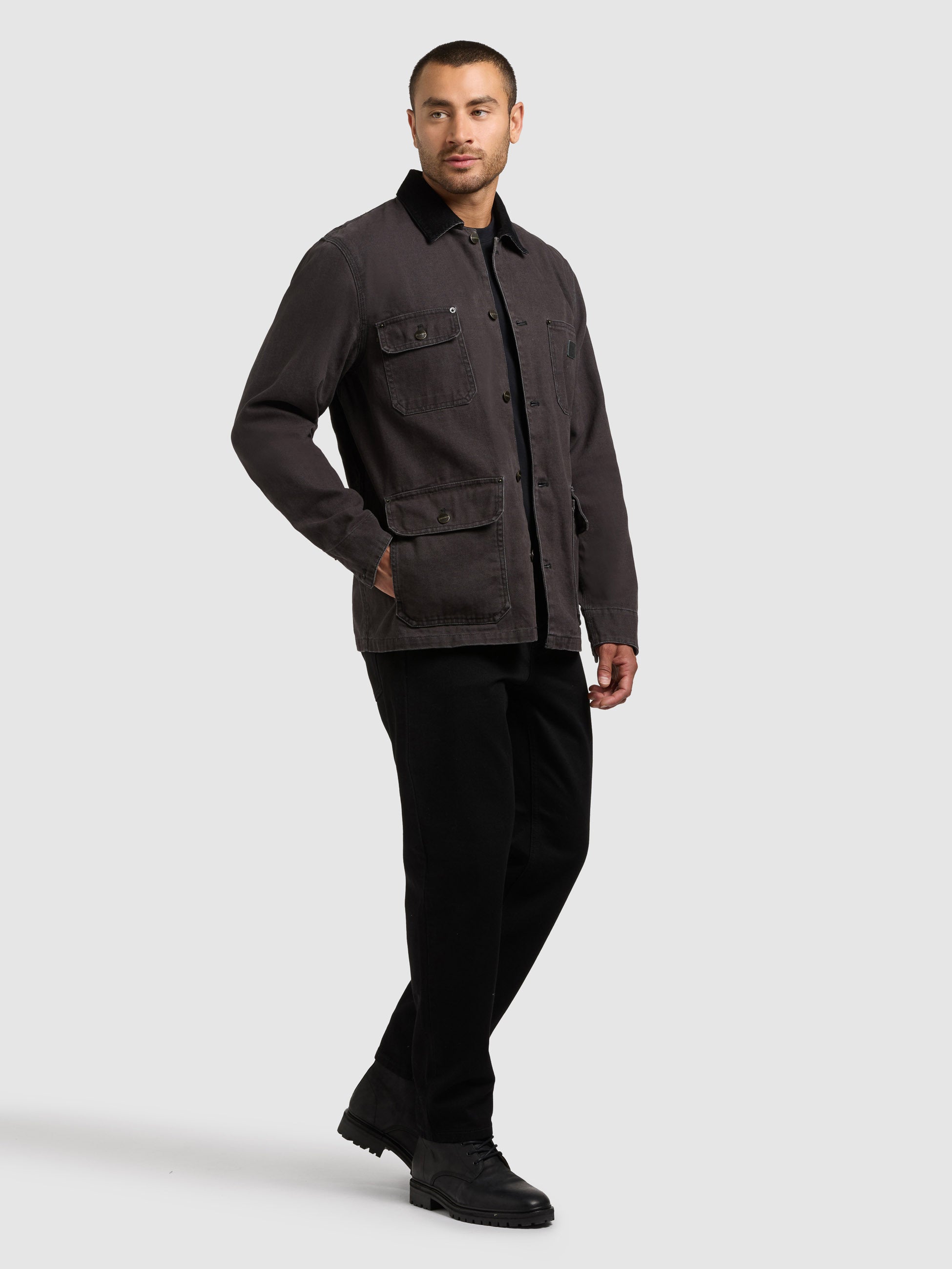 khujo-nuhh-damen-jacke-black-workwear-baumwoll-canvas image 6